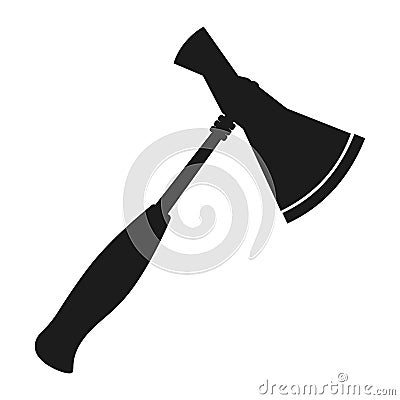 Ax Vector black icon on white background. Vector Illustration