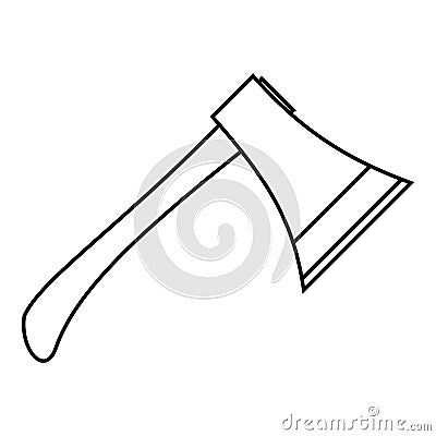 Axe icon, outline style Vector Illustration