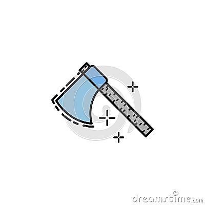 axe, stone age, hatchet, weapon, hammer icon. Element of history color icon for mobile concept and web apps. Color axe, stone age Stock Photo