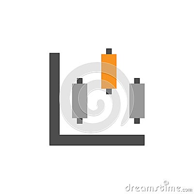 Axis and chart icon. Element of financial, diagrams and reports icon for mobile concept and web apps. Detailed Axis and chart icon Stock Photo