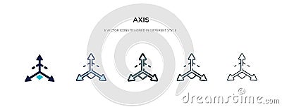 Axis icon in different style vector illustration. two colored and black axis vector icons designed in filled, outline, line and Vector Illustration