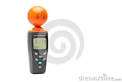 Radio Frequency Field Strength Meter to detect harmful electromagnetic fields Stock Photo