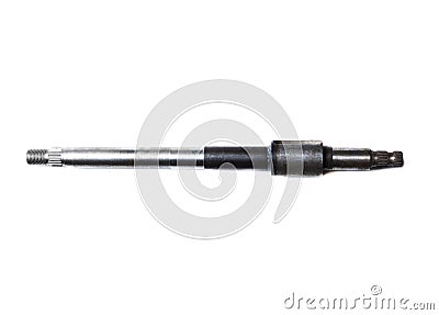 Axle shaft, drive shaft, half shaft close up isolated on white background Stock Photo