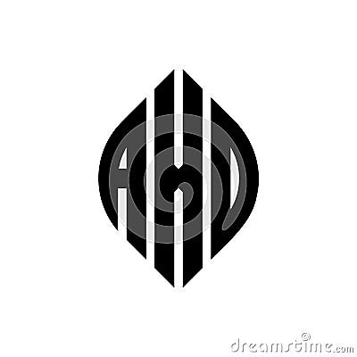 AXO circle letter logo design with circle and ellipse shape. AXO ellipse letters with typographic style. The three initials form a Vector Illustration