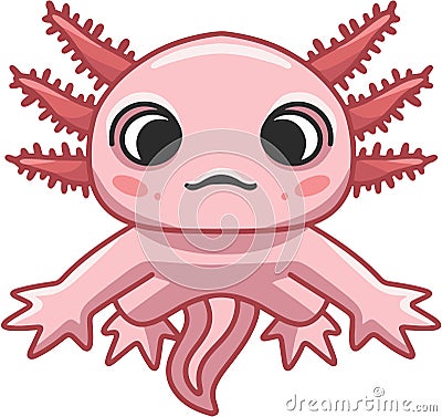 Axolotl clipart, Axolotl vector image download, axolot, ocean, sea animals Vector Illustration