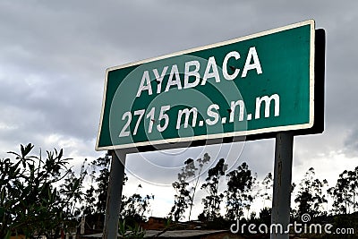 Ayabaca - Peru Editorial Stock Photo