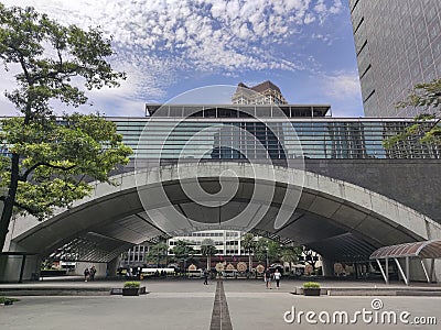 Ayala Triangle Gardens in Manila Editorial Stock Photo