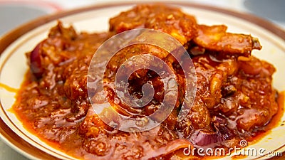 Ayam Masak Merah, a Malaysian traditional dish Stock Photo