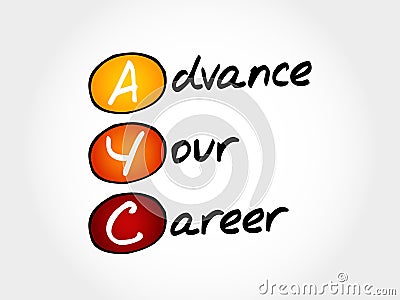 AYC - Advance Your Career Stock Photo