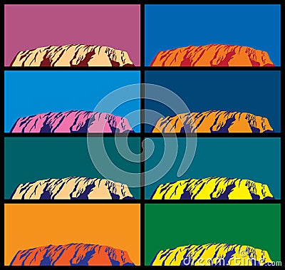 Ayers Rock Vector Illustration