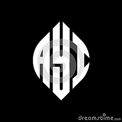 AYI circle letter logo design with circle and ellipse shape. AYI ellipse letters with typographic style. The three initials form a Vector Illustration