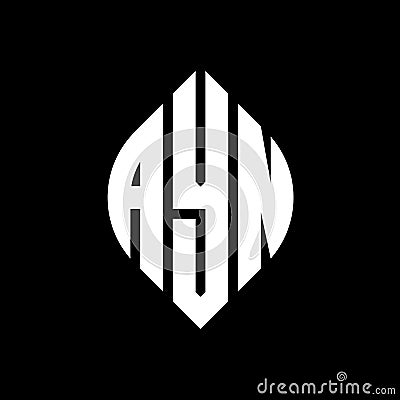AYN circle letter logo design with circle and ellipse shape. AYN ellipse letters with typographic style. The three initials form a Vector Illustration