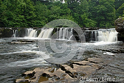 Aysgarth Waterfall in North Yorkshire Stock Photo
