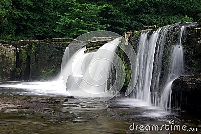 Aysgarth waterfall in Yorkshire Dales Stock Photo