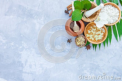Ayurveda background. Spa and health care concept Stock Photo