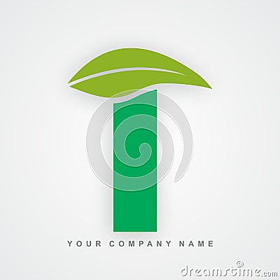 Ayurveda , environment or organic logo letter t Vector Illustration