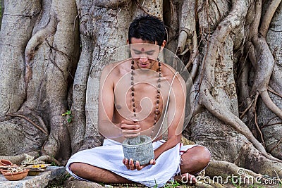 Ayurvedic Doctor Stock Photo