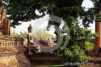 Ayutthaya, the ancient city of Thailan Stock Photo