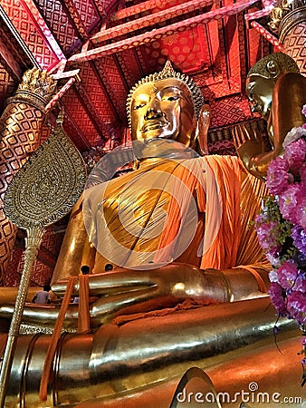 Ayutthaya Buddha God Stock Photo