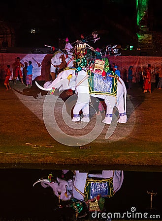 Ayutthaya Ligth & Sound Presentation 2012 Editorial Stock Photo