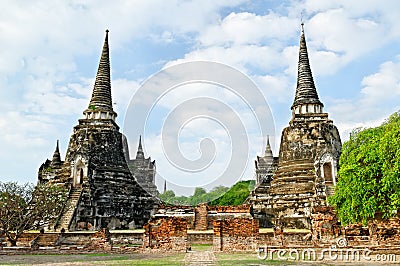 Ayutthaya ruins Stock Photo