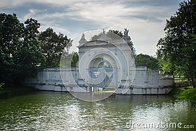 AYUTTHAYA, THAILAND- NOVEMBER 27, 2021: History Ancient Bangpain Royal Palace , Ayutthaya in Thailand Editorial Stock Photo