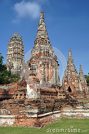 Ayutthaya, Thailand: Wat Chai Watthanaram Stock Photo