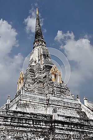 Ayutthaya, Thailand: Wat Phu Khao Thong Stock Photo