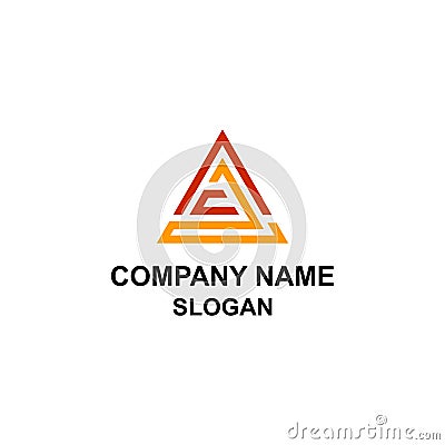 AZ initial letter triangle logo. Stock Photo