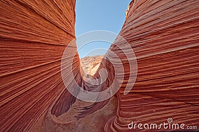 AZ-N. Coyotte Buttes-The Wave Stock Photo