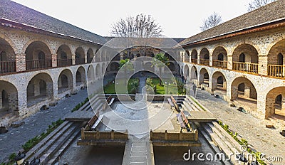Courtyard of the Caravanserai Editorial Stock Photo