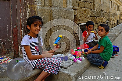 Azeri kids, Baku, Azerbaijan Editorial Stock Photo