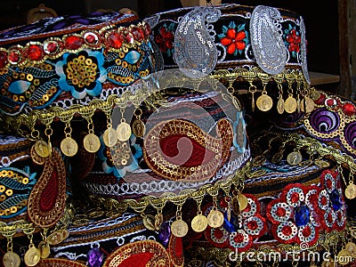 Azeri national headdress Stock Photo