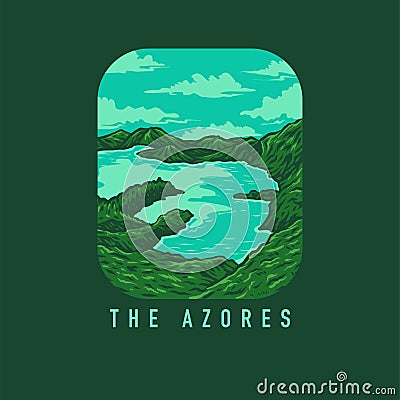 The Azores graphic design Vector Illustration