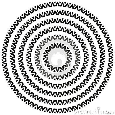 Mexican Aztec round circular border frame in a range of sizes. Vector Illustration