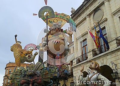 Aztec Of Las Fallas Editorial Stock Photo