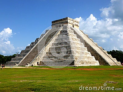 Aztec pyramid from Mexico. Mesoamerican pyramid Stock Photo