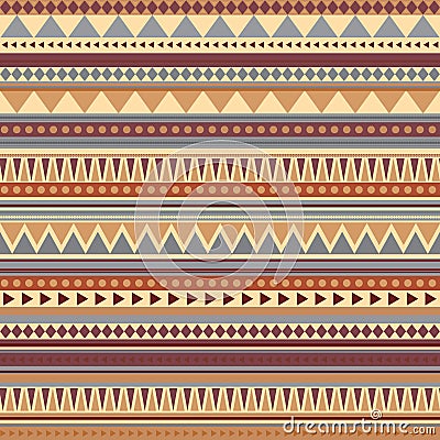 Aztec seamless pattern ancient colors Vector Illustration