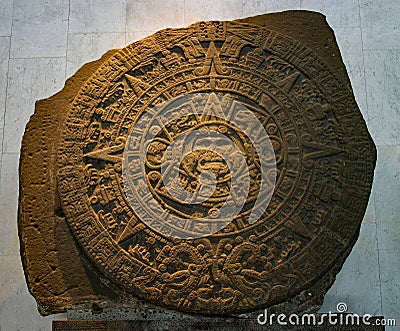 Aztec Calendar Stone Editorial Stock Photo