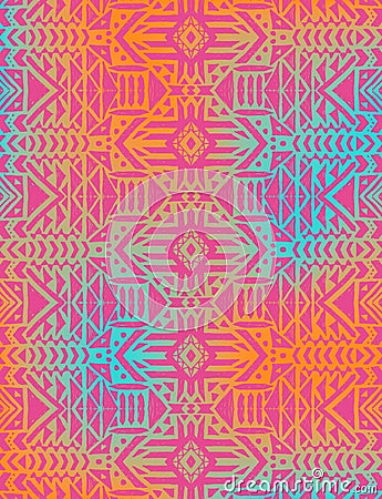 Aztec tribal mexican seamless pattern Vector Illustration