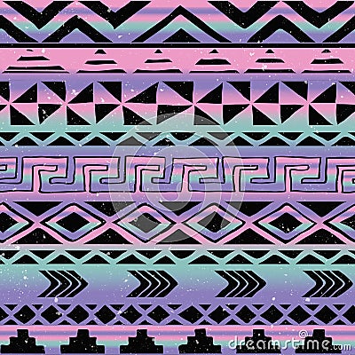 Aztec Tribal Seamless Pattern Vector Illustration