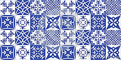 Azulejos Portuguese style tiles Vector Illustration