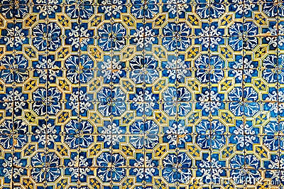 Azulejos, traditional Portuguese tiles Stock Photo