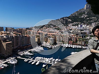 A dream holiday on the azure coast of Monaco monte carlo Editorial Stock Photo