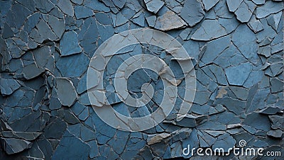Azure Harmony: Mysterious Patterns on Slate Unveiled. AI generate Stock Photo