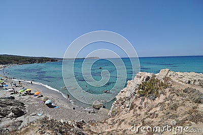 Rena maiore beach on beautiful Sardinia Editorial Stock Photo