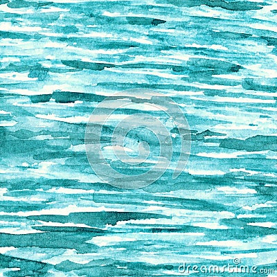 Azure Sea Waves as Natural Abstract Background Stock Photo