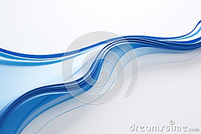 Azure Symphony, Abstract Background with Curved Blue Lines Stock Photo