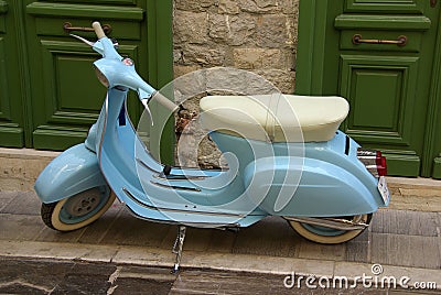 Azure vespa Stock Photo