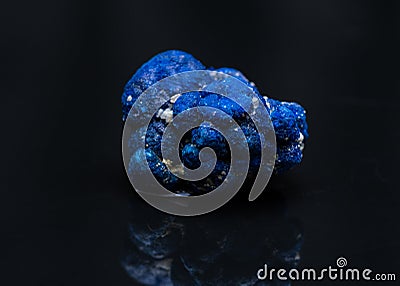 Azurite azure blue stone Stock Photo